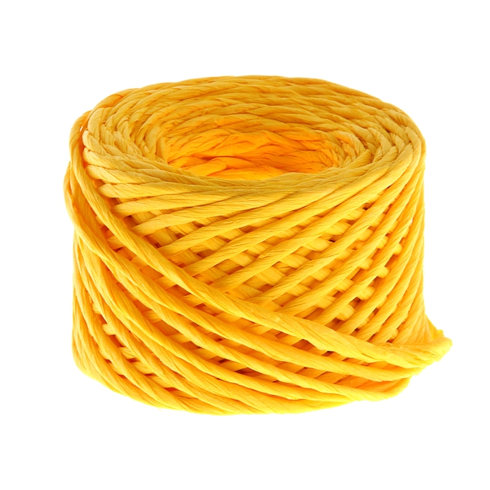 Шпагат декоративный, цвет ярко-жёлтый