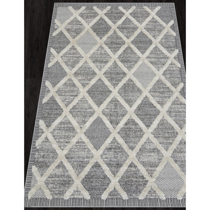 

Ковёр прямоугольный Milat Tunis, размер 76x150 см, цвет white/l.gray