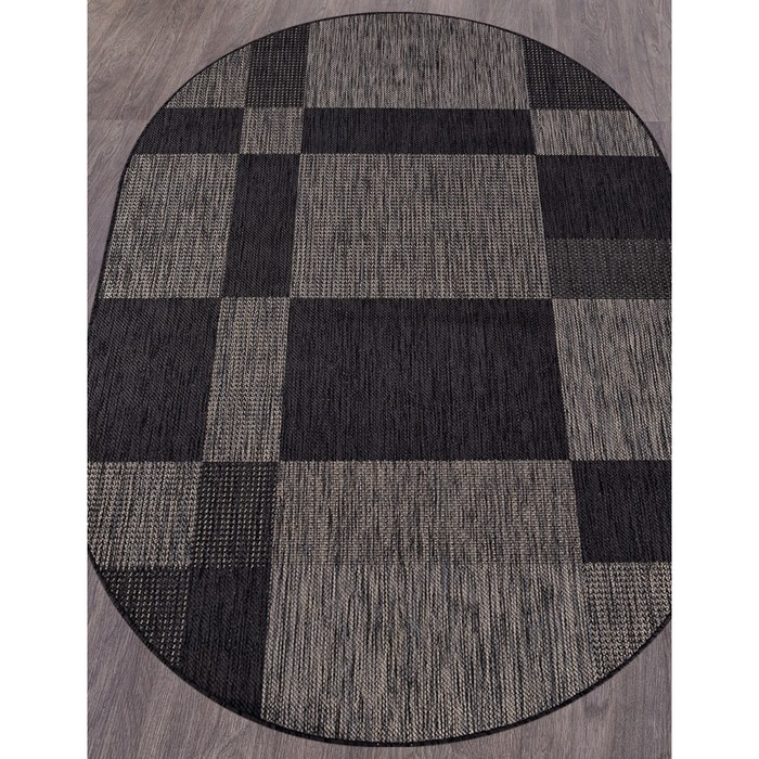 

Ковёр овальный Vegas S005, размер 200x290 см, цвет d.gray-black