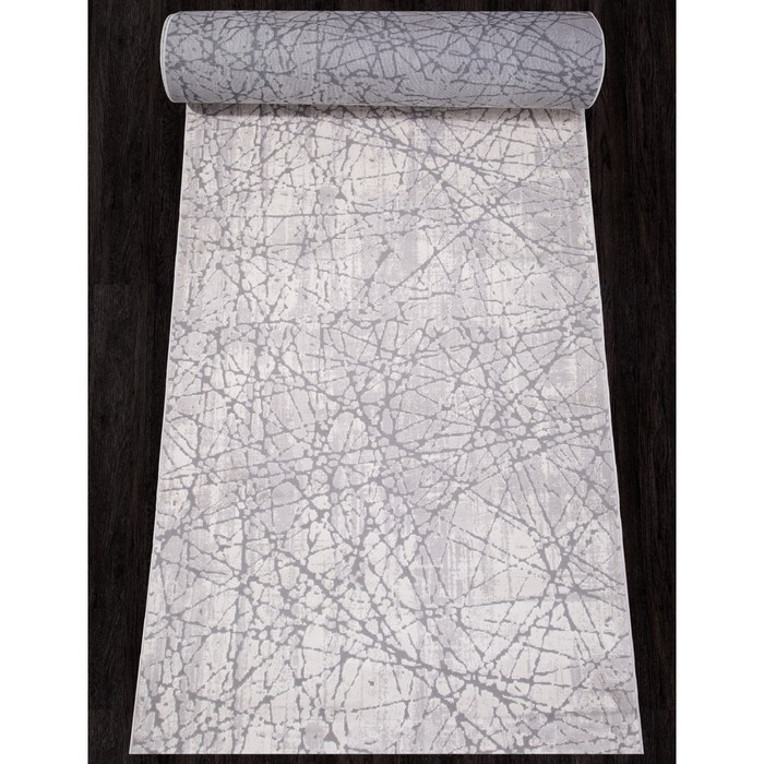 

Ковровая дорожка Alanya, размер 100x2500 см, цвет l.grey/cream
