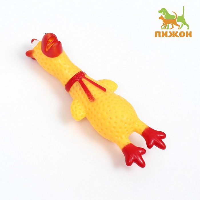 Игрушка пищащая Петух для собак, 16 см, желтая игрушка пищащая петух для собак 16 см желтая