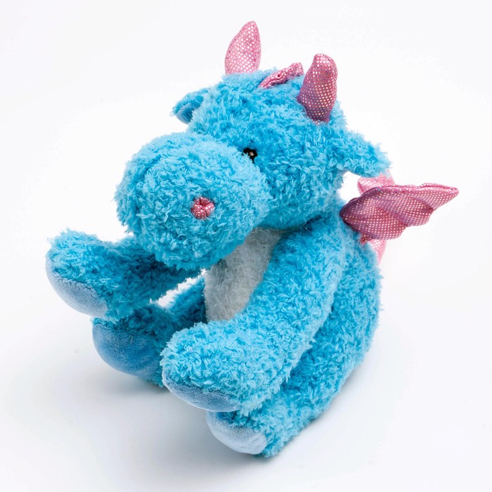 Мягкая игрушка «Дракон», 21 см, цвет голубой мягкая игрушка дракон 25 см цвет сиреневый
