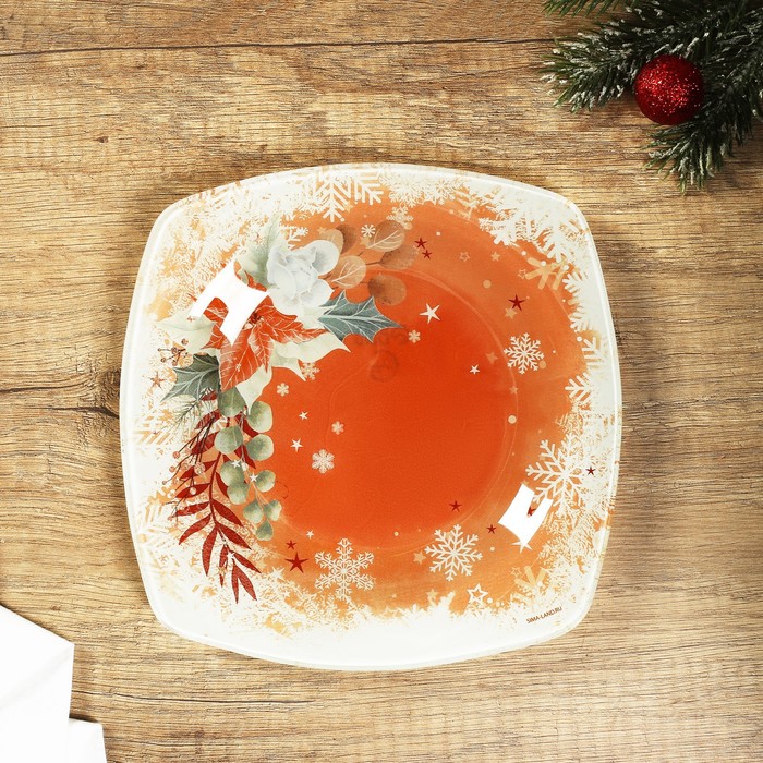 фото Тарелка квадратная «розовая сказка», 20 см дорого внимание