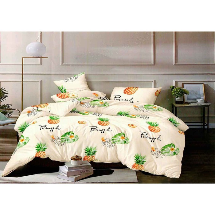 

Постельное бельё 2 сп с простынёй на резинке, размер 180x200x20 см, 175x215 см, 70x70 см - 2 шт