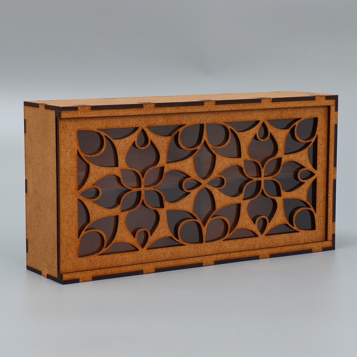 Деревянная коробка с ячейками «Паттерн», 24 х 12 х 5 см