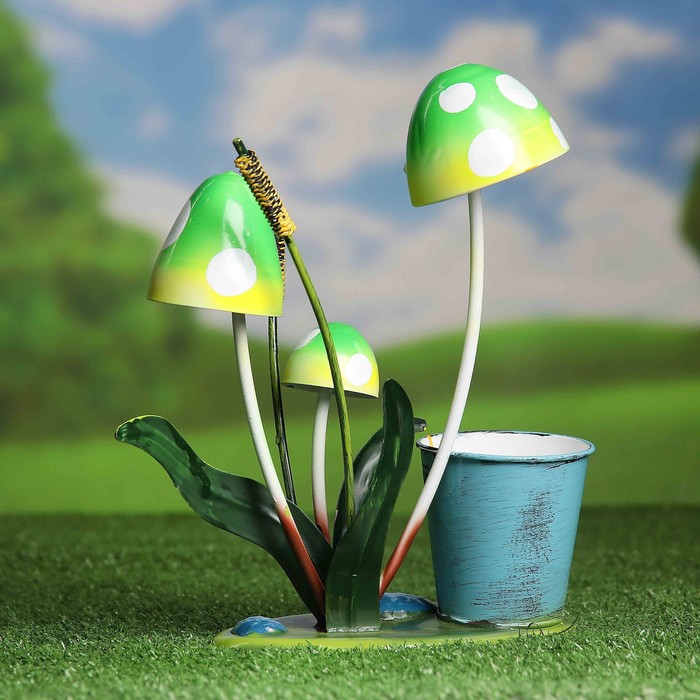 Садовая фигура с кашпо "Грибы"