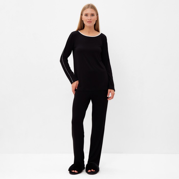 Комплект (джемпер,брюки) женский MINAKU, цвет черный р-р 42 цена и фото