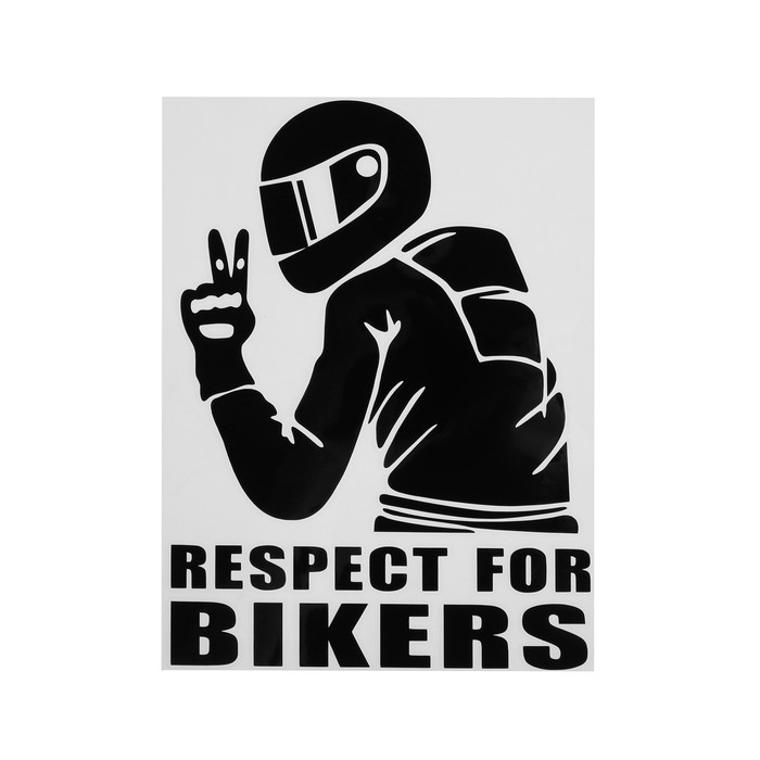 

Наклейка на авто "Respect for bikers", 14×19 см