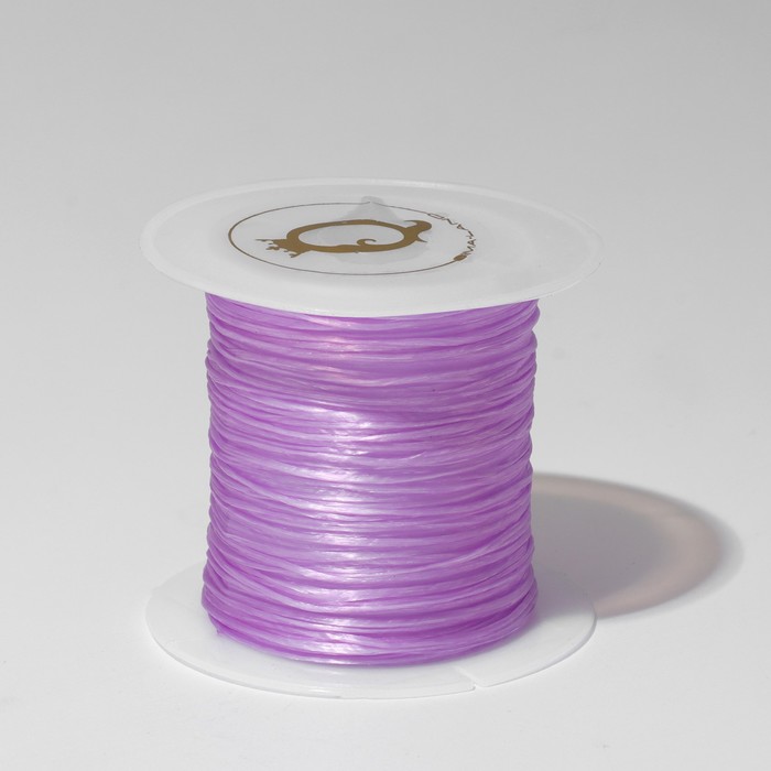 Нить силиконовая резинка d05 мм L10 м прочность 2250 денье цвет сиреневый 60₽