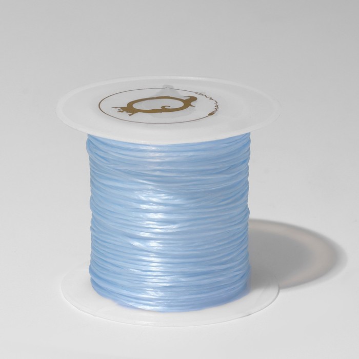 Нить силиконовая резинка d05 мм L10 м прочность 2250 денье цвет голубой 60₽