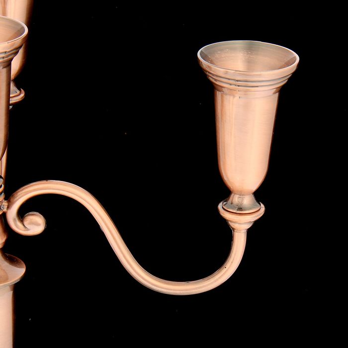 Подсвечник на 5 свечей "Плавность", под бронзу
