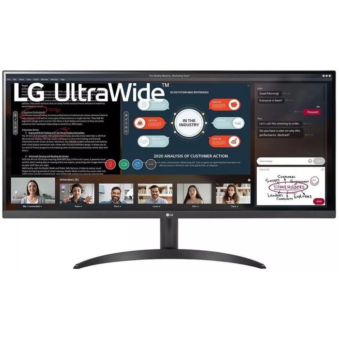 Монитор LG 34 UltraWide 34WP500-B черный IPS LED 21:9 HDMI матовая 250cd 178гр/178гр 2560x1 10046