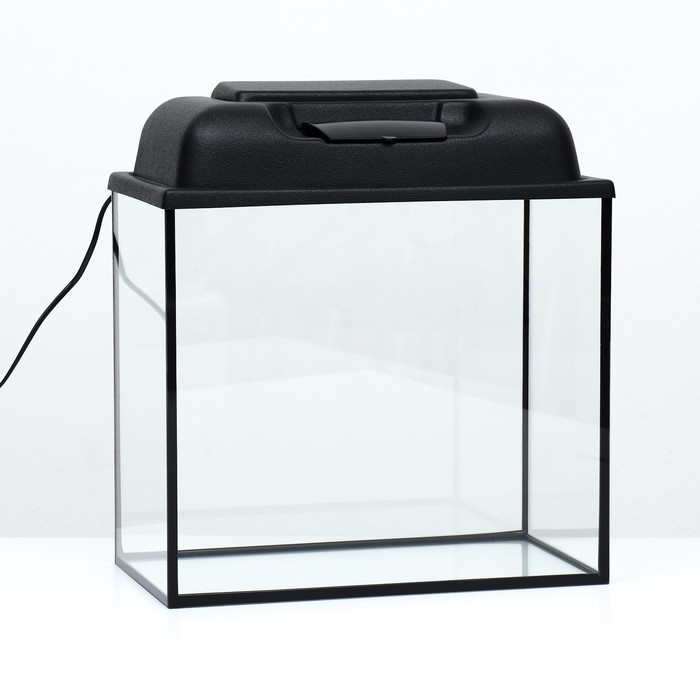 

Аквариум "Прямоугольный" с крышкой, 25 литров, 38 х 21 х 33,7 см, чёрный