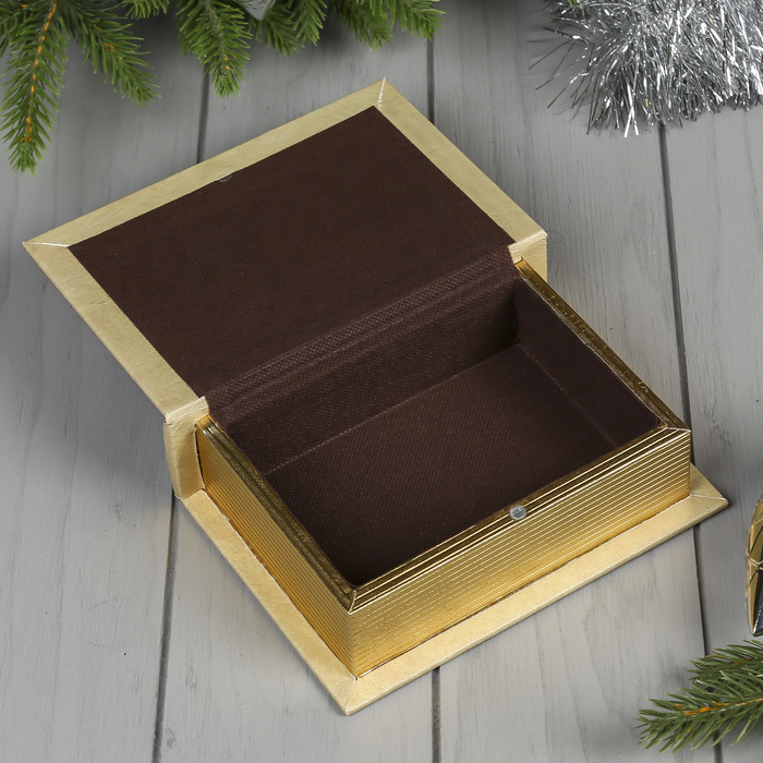 Шкатулка "Снеговик у магазина с новогодними игрушками"