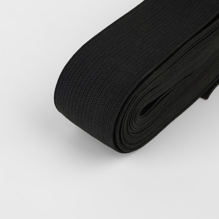 фото Резинка вязаная, 30 мм, 10 ± 0,5 м, цвет чёрный арт узор