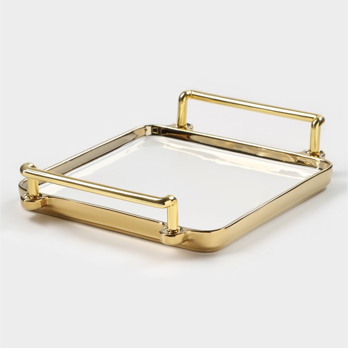 Блюдо керамическое для подачи Gold, 18,8×23×4,6 см