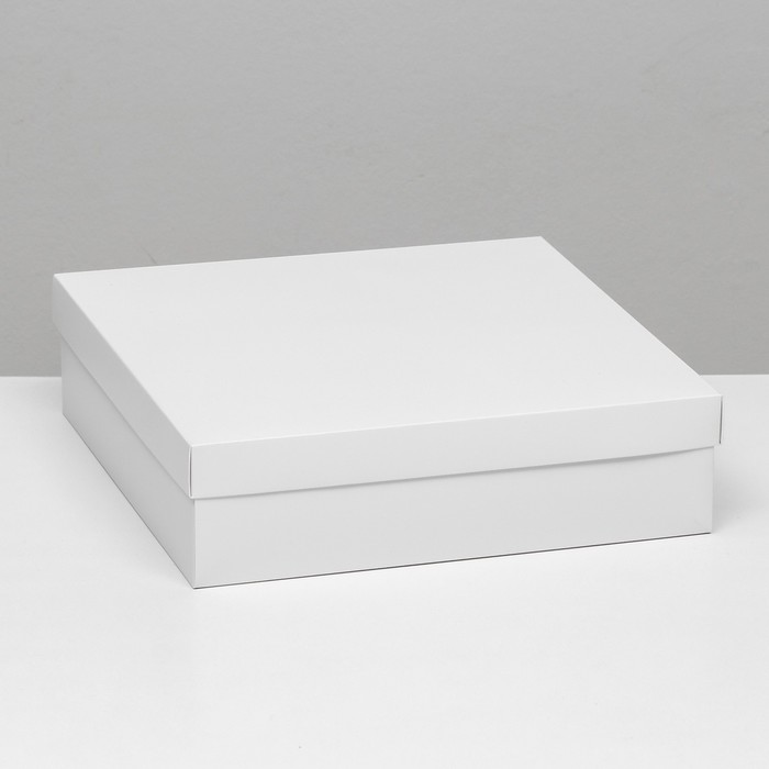 Коробка складная, крышка-дно, белая, 30 х 30 х 8 см коробка складная крышка дно веселого нового года 30 х 30 х 8 см