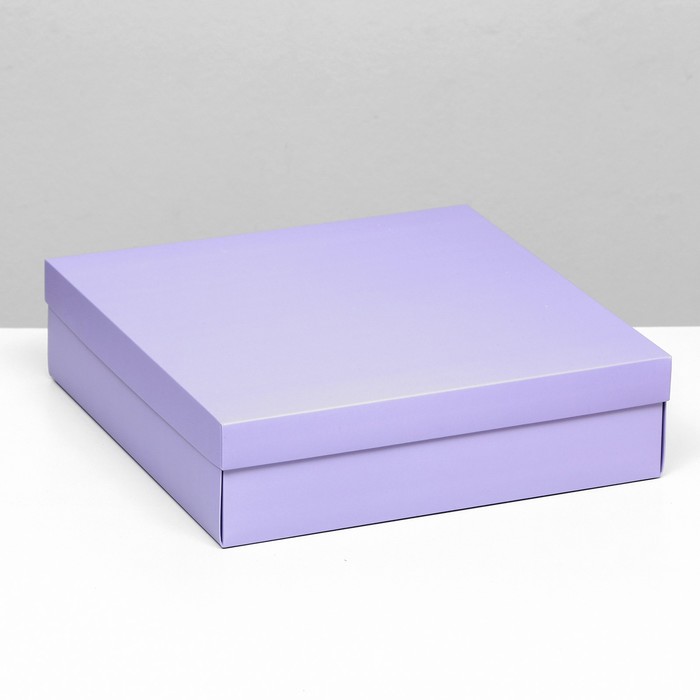 Коробка складная, крышка-дно, сиреневая, 30 х 30 х 8 см коробка складная голубая present 30 х 30 х 19 см