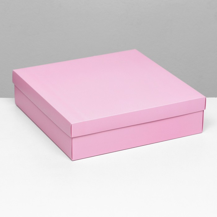 Коробка складная, крышка-дно, розовая, 30 х 30 х 8 см коробка складная крышка дно веселого нового года 30 х 30 х 8 см