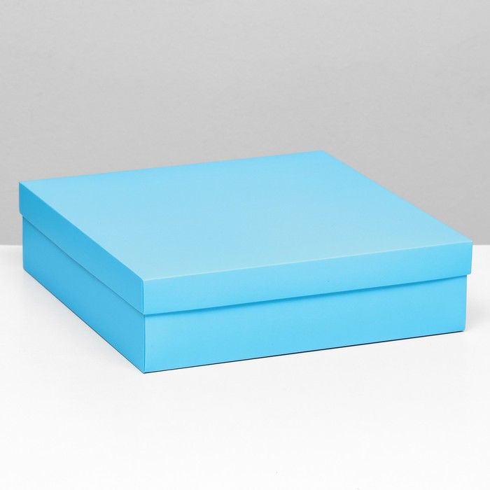 Коробка складная, крышка-дно, бирюзовая, 30 х 30 х 8 см коробка складная голубая present 30 х 30 х 19 см