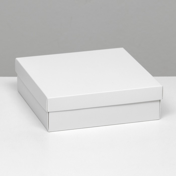 Коробка складная, крышка-дно, белая, 20 х 20 х 6 см коробка складная крышка дно розовая с окном 20 х 20 х 6 см