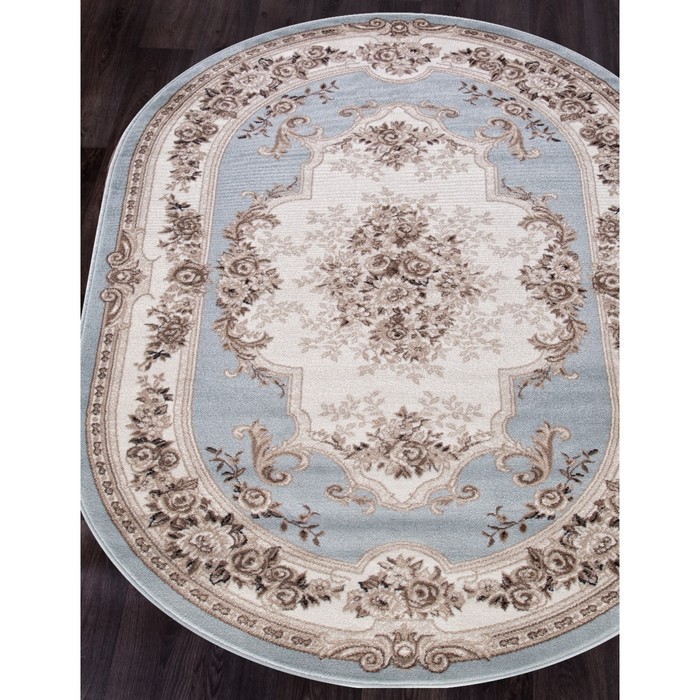 

Ковёр овальный Valencia deluxe, размер 250x350 см, цвет l.blue-brown