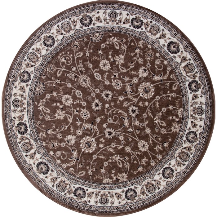 Ковёр круглый Valencia deluxe, размер 100x100 см, цвет brown