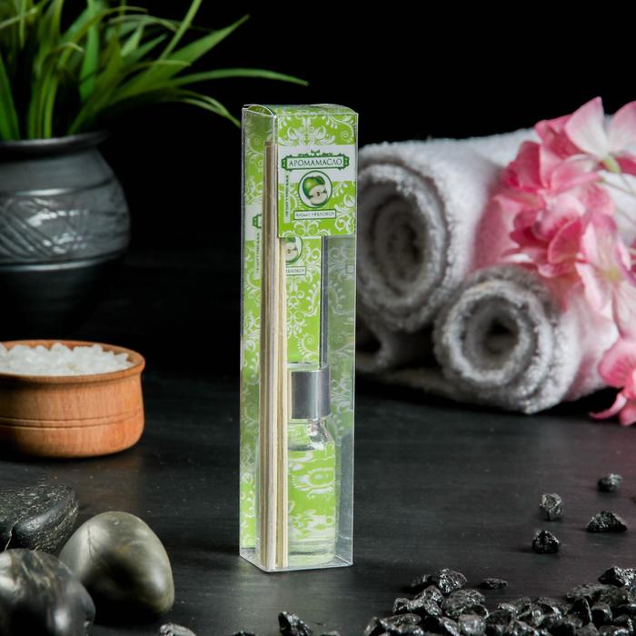 Диффузор ароматический "Флора" 10 мл, палочки 4шт, аромат яблоко