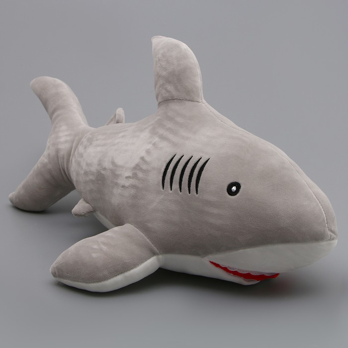 цена Мягкая игрушка «Акула», 55 см, цвет серый