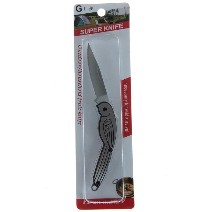 Нож складной неавтоматический, рукоять в форме птицы