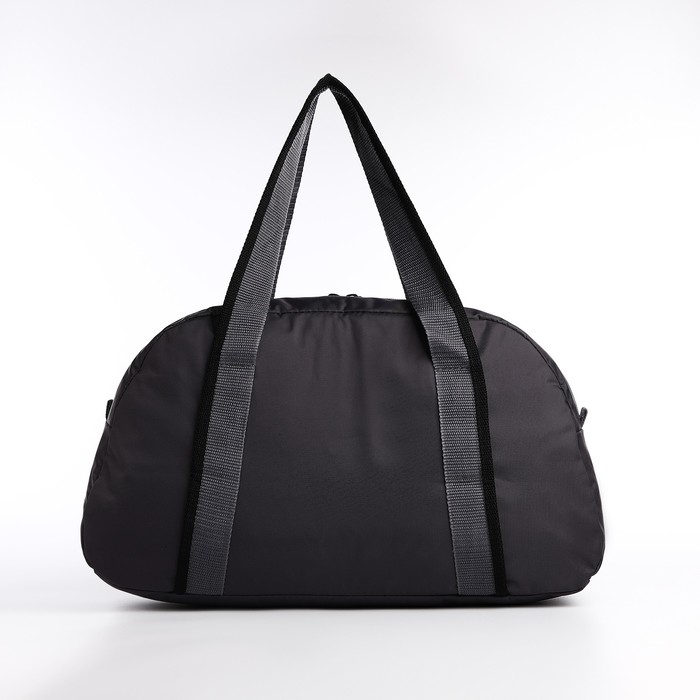 фото Сумка спортивная на молнии, наружный карман, цвет серый/чёрный lucky mark