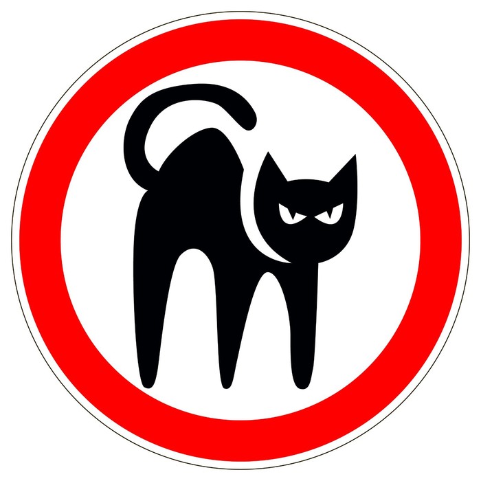

Табличка «Кот», плёнка, 200 мм