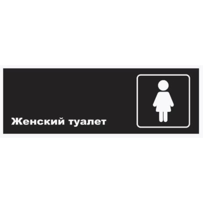 Табличка «Женский туалет», матовая, 300×100 мм цена и фото