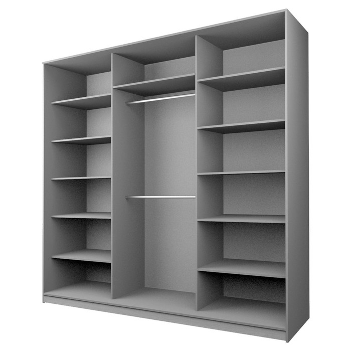 

Шкаф-купе 3-х дверный Max 2/555, 2400×600×2300 мм, зеркало, цвет ясень анкор тёмный