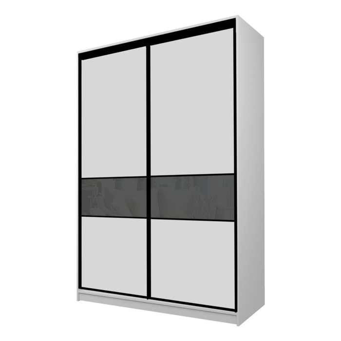 Шкаф-купе 2-х дверный Max 99, 1600×600×2300 мм, цвет серый шагрень / стекло тёмно-серое шкаф купе 2 х дверный max 99 1600×600×2300 мм цвет серый шагрень стекло чёрное
