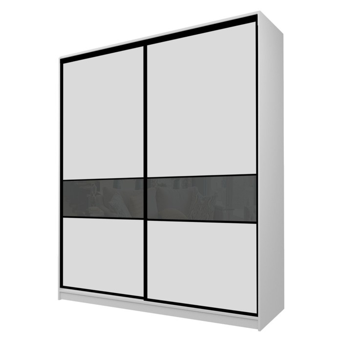 Шкаф-купе 2-х дверный Max 2/99, 2000×600×2300 мм, цвет серый шагрень / стекло тёмно-серое шкаф купе 2 х дверный max 2 99 2200×600×2300 мм цвет серый шагрень стекло тёмно серое
