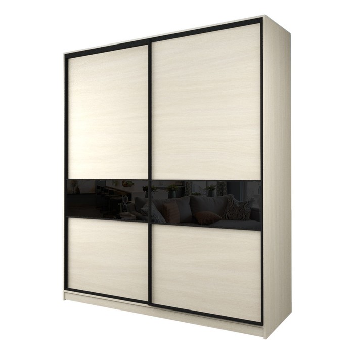 

Шкаф-купе 2-х дверный Max 2/99, 2200×600×2300 мм, цвет дуб молочный / стекло чёрное