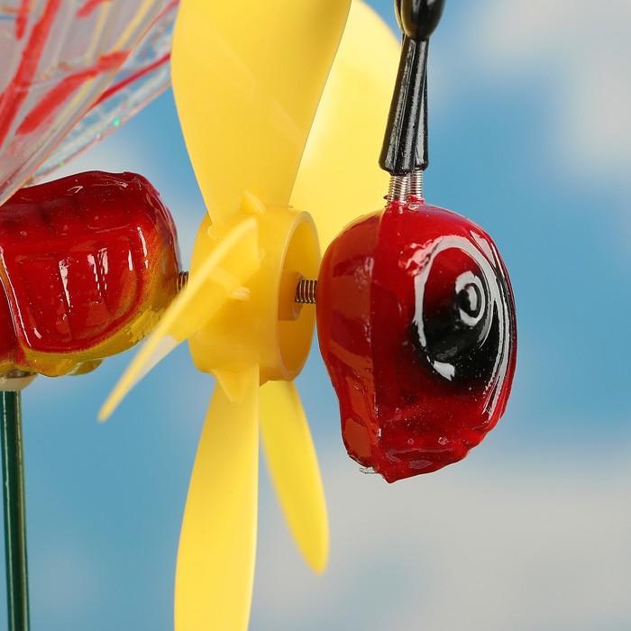 Декоративный штекер "Кузнечик" с пропеллером, микс