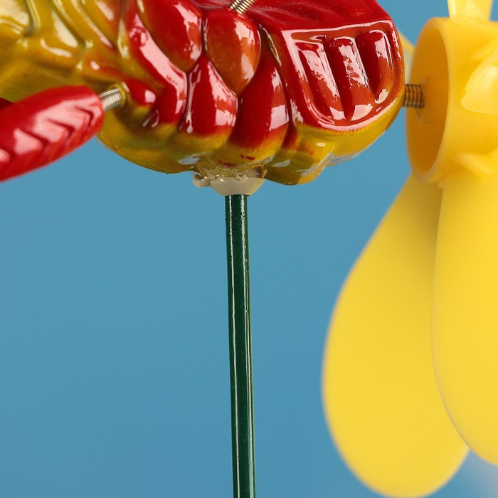 Декоративный штекер "Кузнечик" с пропеллером, микс