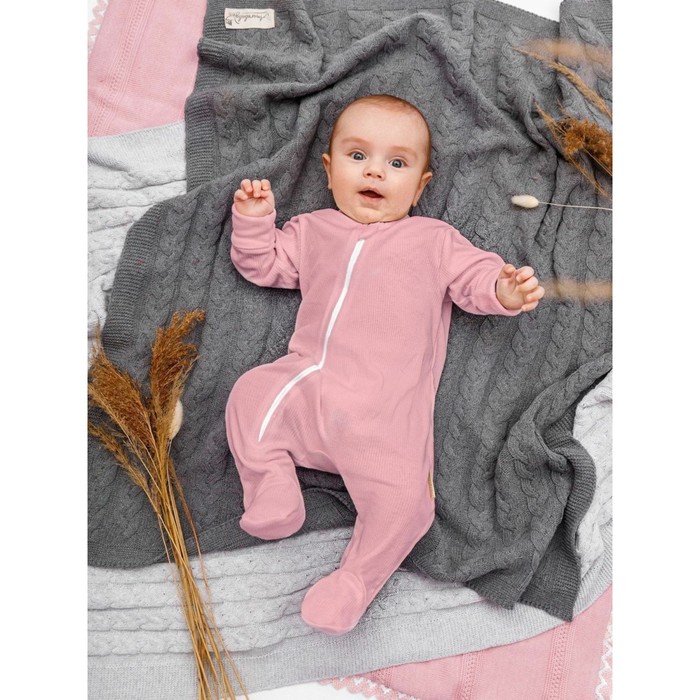 фото Комбинезон-слип на молнии fashion, рост 86 см, цвет розовый amarobaby