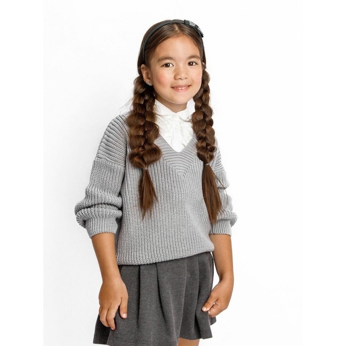 

Свитер для девочки Knit, рост 146 см, цвет серый