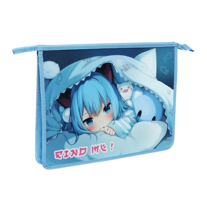 

Папка для тетрадей А4, 340 х 240 х 40 мм, молния сверху, пластиковая, ПТ- 835 "Аниме милашка" 70482