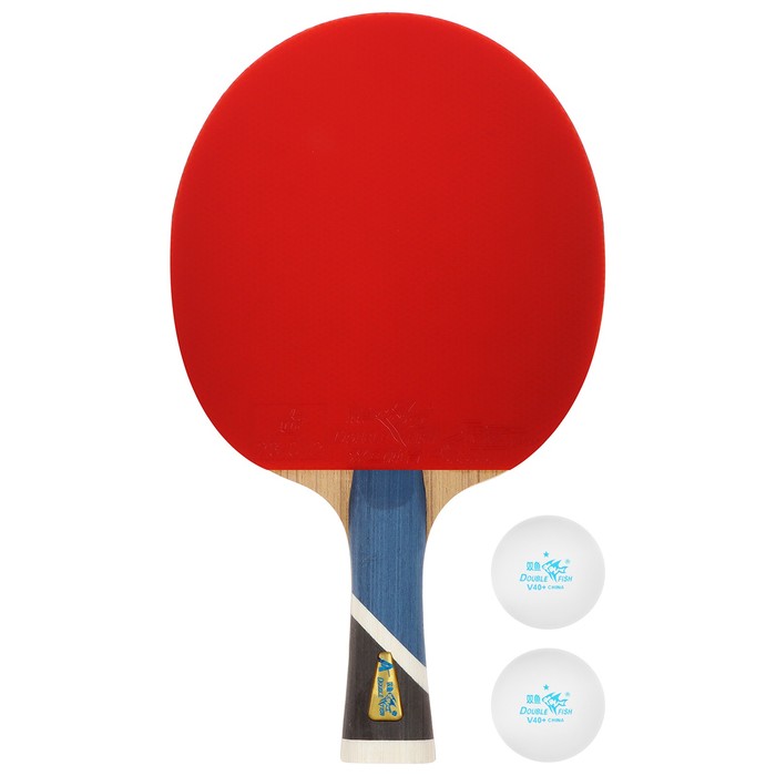 Набор для настольного тенниса Double Fish 5A-C: 1 ракетка, 2 мяча ракетка для настольного тенниса double fish 105