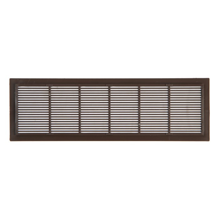 Решетка вентиляционная ZEIN Люкс Л73, 73 x 232 мм, неразъемная , коричневая цена и фото