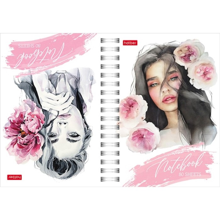 Записная книжка А6 80 листов в клетку Чарующая нежность твердая двойная обложка глянцевая ламинация блок офсет 65 гм2 109₽