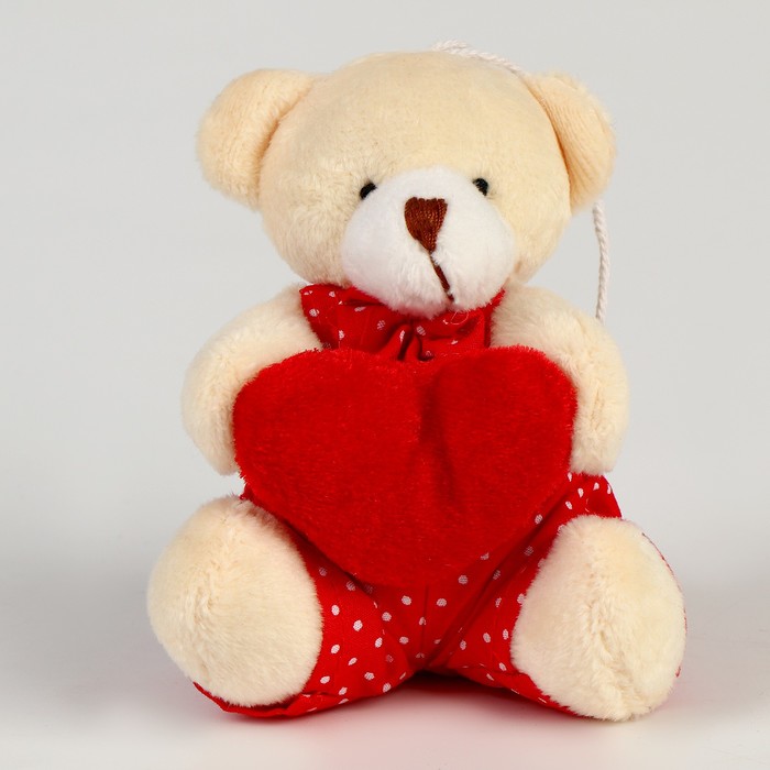 Мягкая игрушка «Медведь с сердцем» на подвесе, виды МИКС мягкая игрушка медведь с сердцем цвет микс