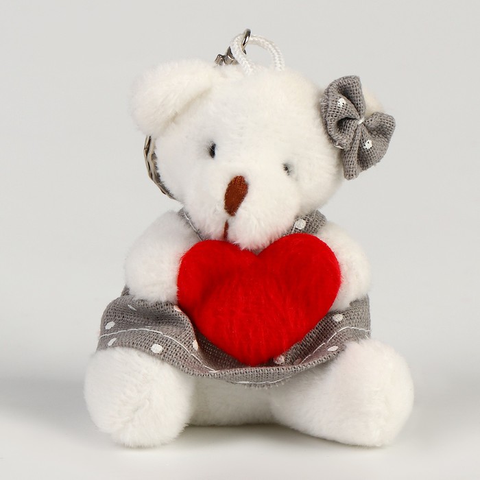 Мягкая игрушка «Медведь с сердцем» на брелоке, виды МИКС мягкая игрушка медведь с сердцем цвета микс
