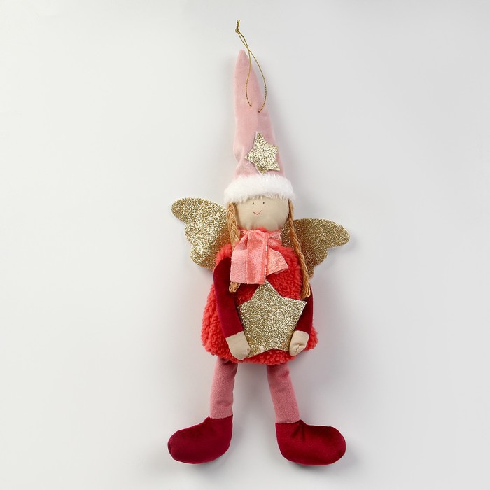 Кукла на подвесе «Ангел», виды МИКС, цвет красный мягкая игрушка без бренда кукла снежинка на подвесе виды микс