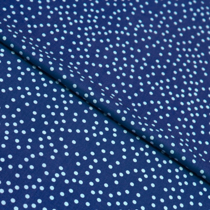 Ткань плательная набивная вискоза, ширина 145 см, цвет синий