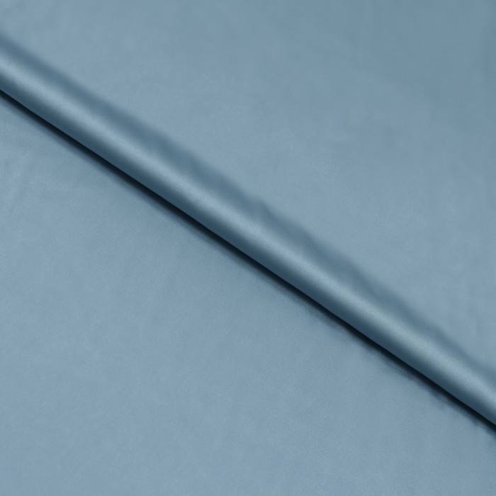 Ткань плательная сатин, стрейч, ширина 150 см, цвет серо-голубой